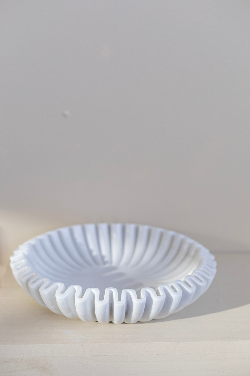 Marble Ruffle Bowl