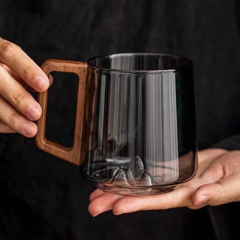 Glass Mug With Mountain Peaks