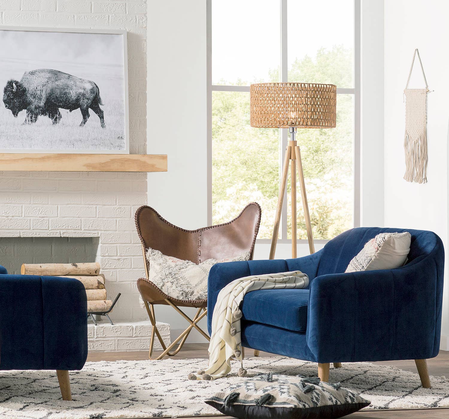 Ivory Pom Pom Striped Woven Throw Blanket - 50x60