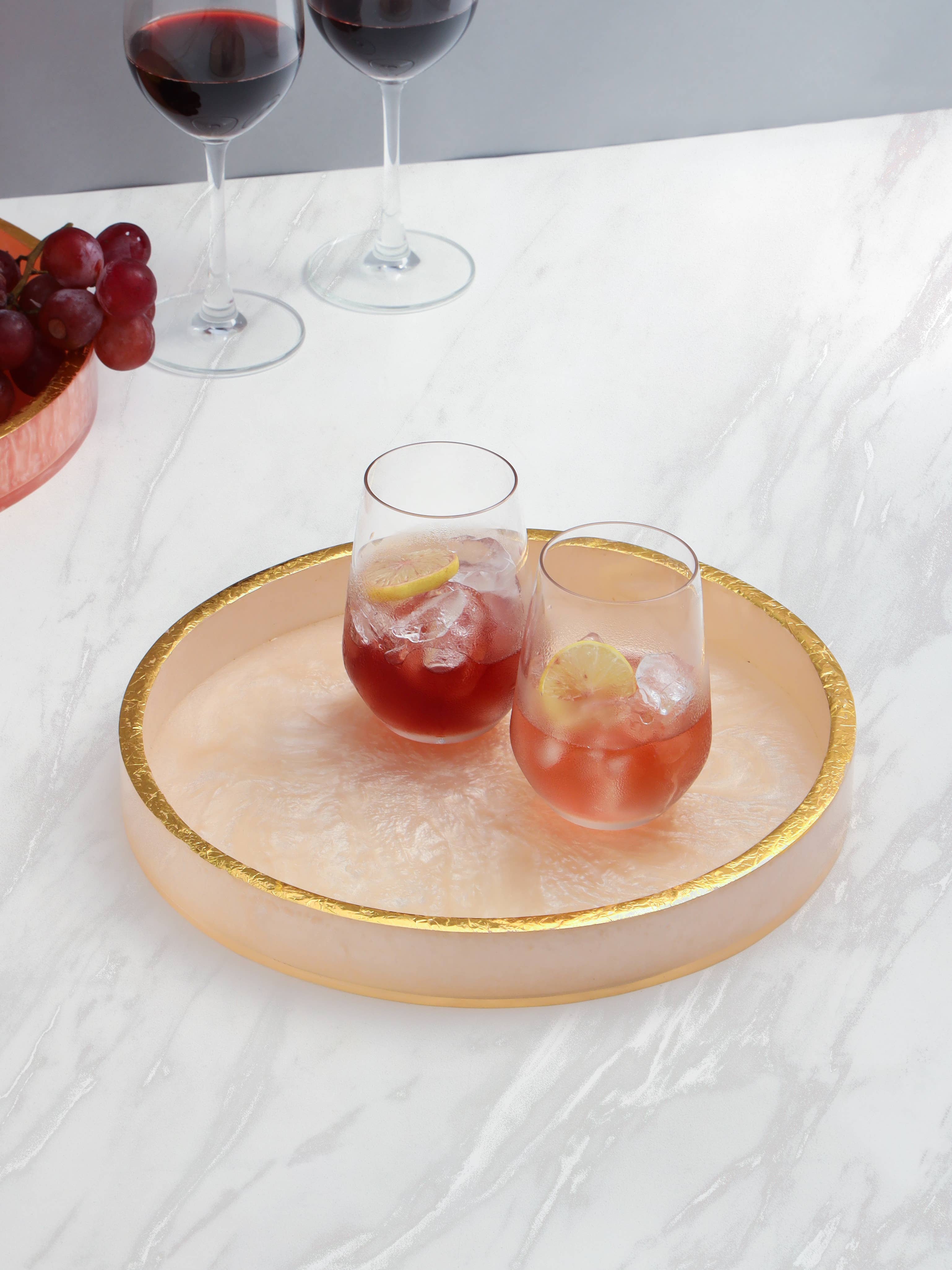 Blush Round Tray