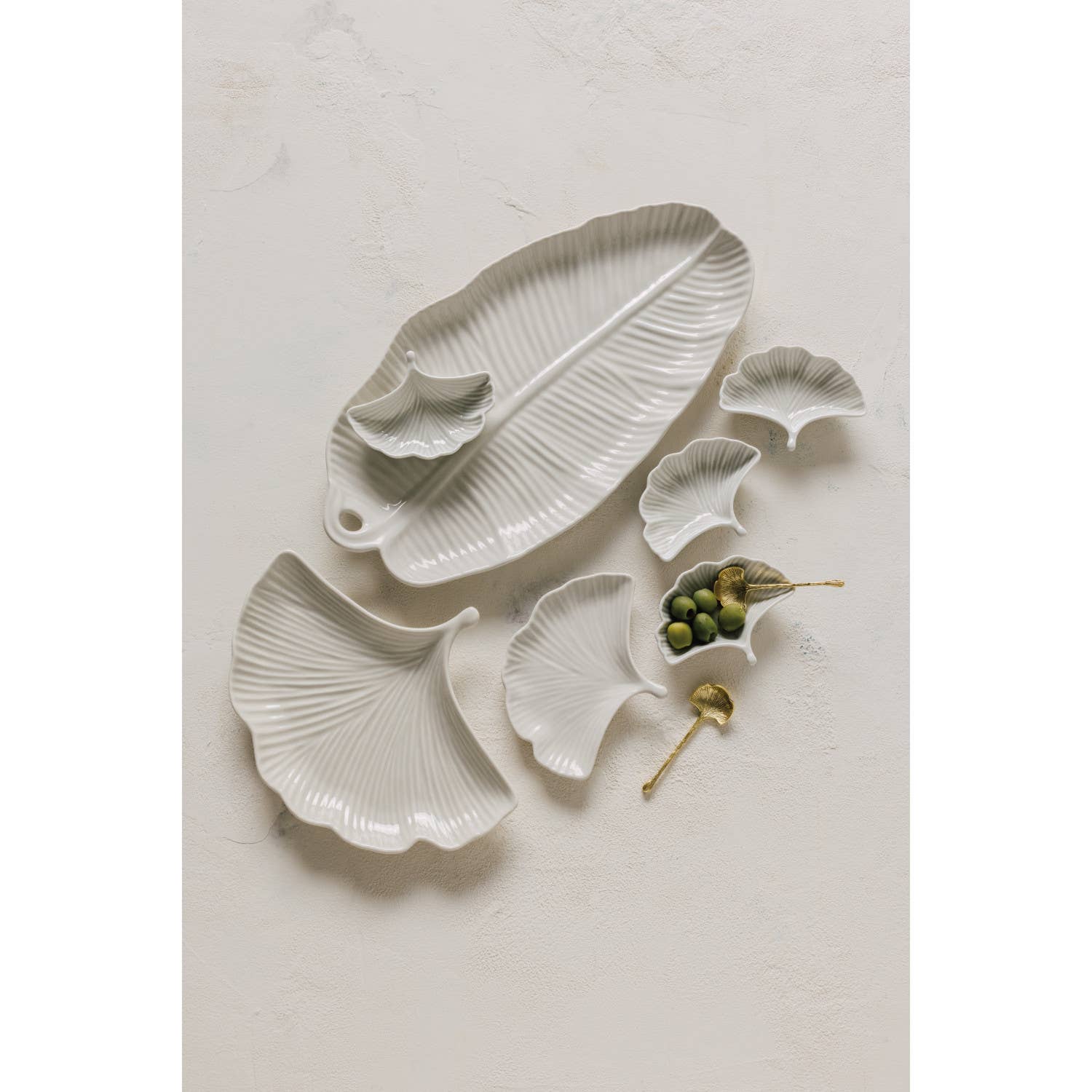 Ginkgo Fan Shape Plate