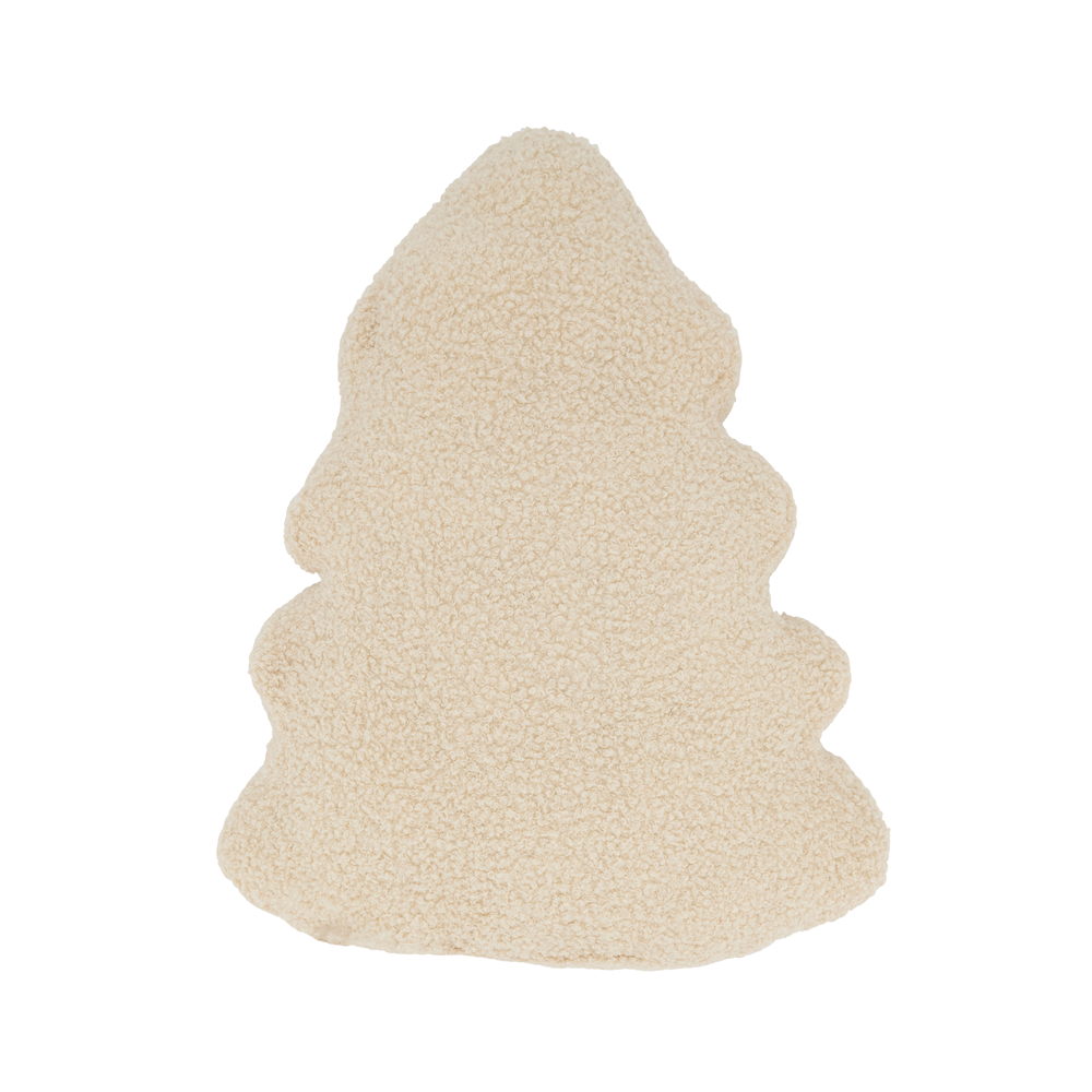 Natural Ivory Christmas Tree Throw Pillow 13x15