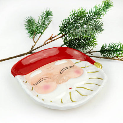 Red Santa Plate