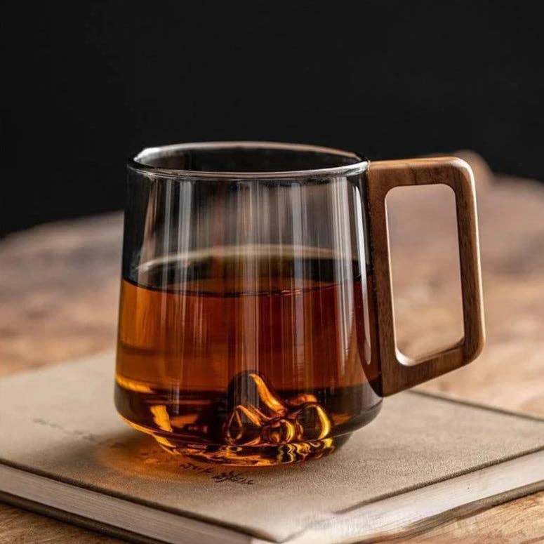 Glass Mug With Mountain Peaks