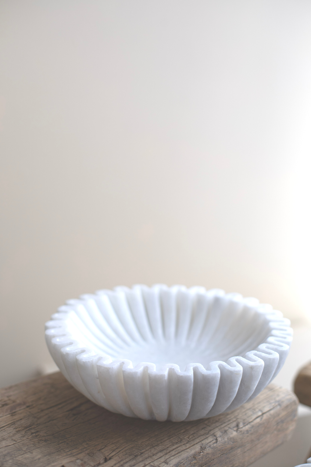 Marble Fluted Scalloped Bowls