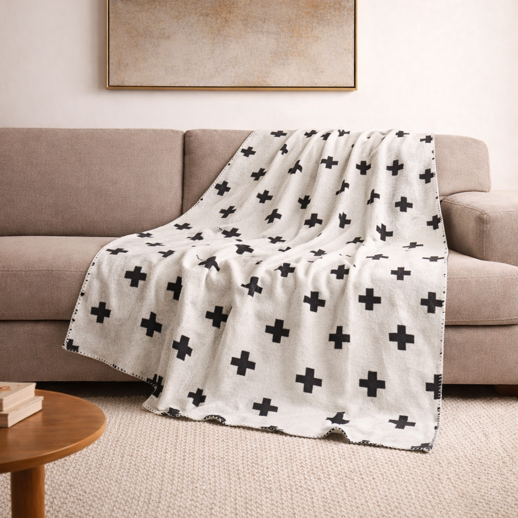 Reversible Plus Sign Throw 50x60