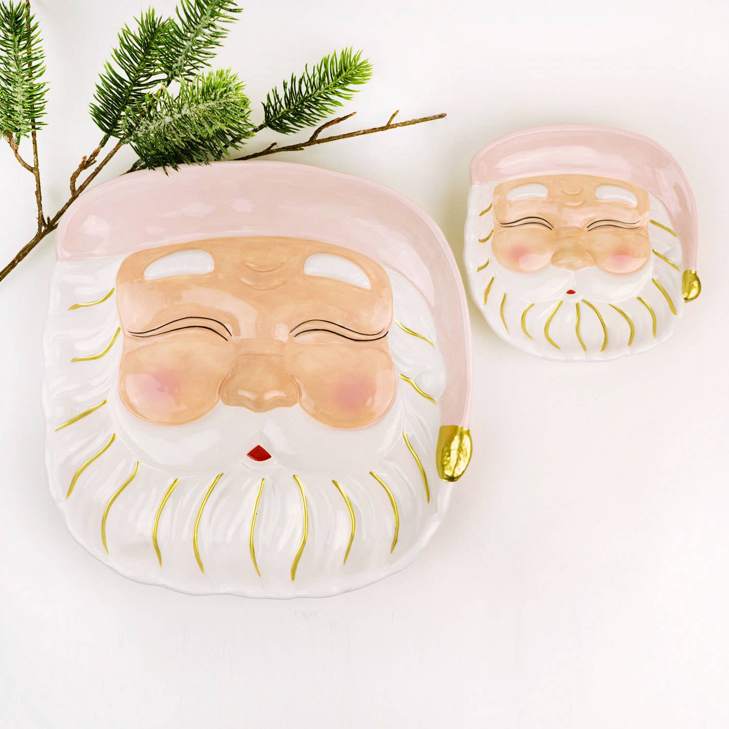 Pink Santa Plate