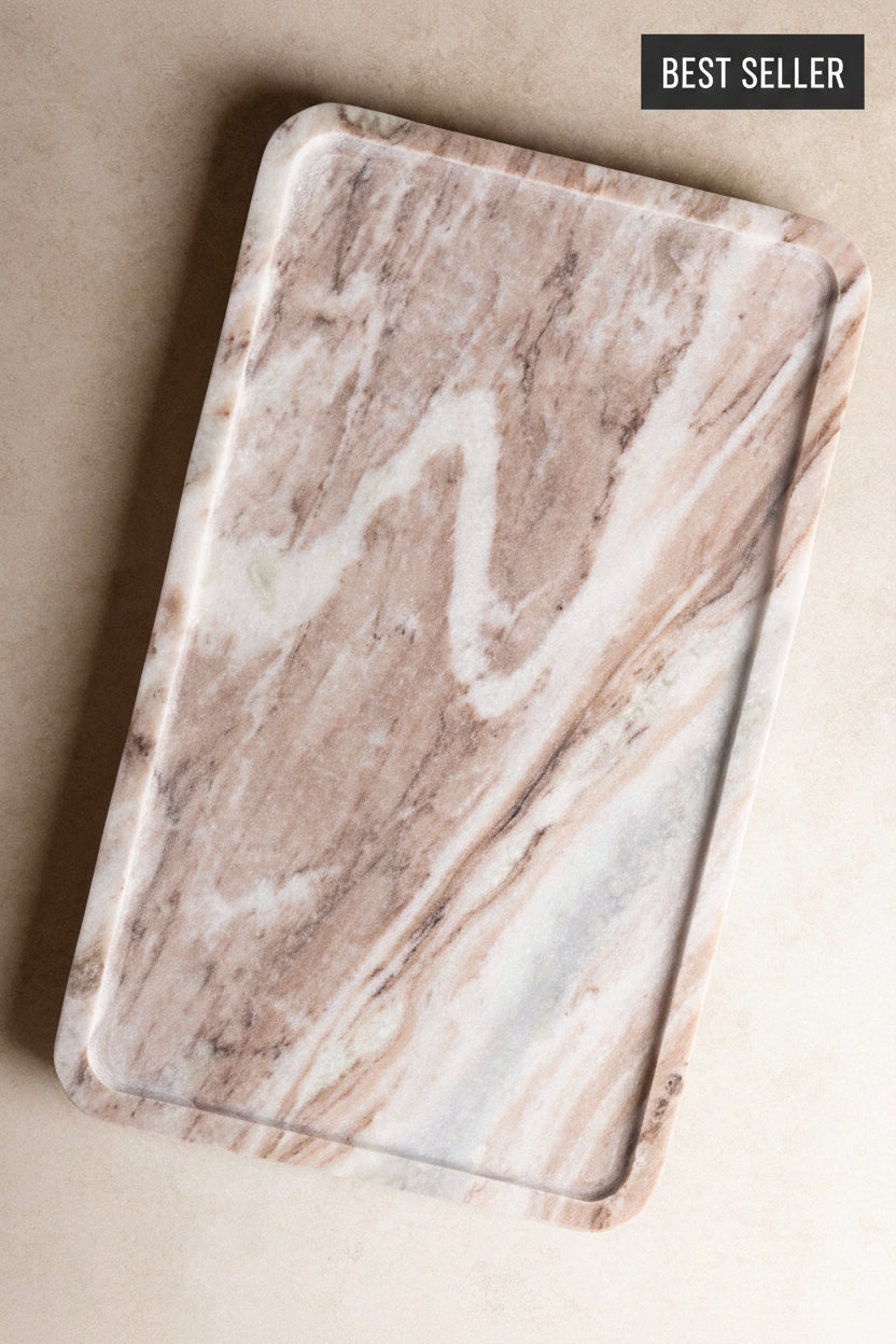 XL Natural Marble Tray
