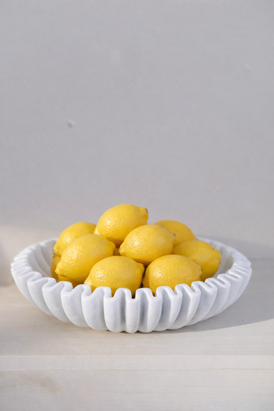 Marble Ruffle Bowl