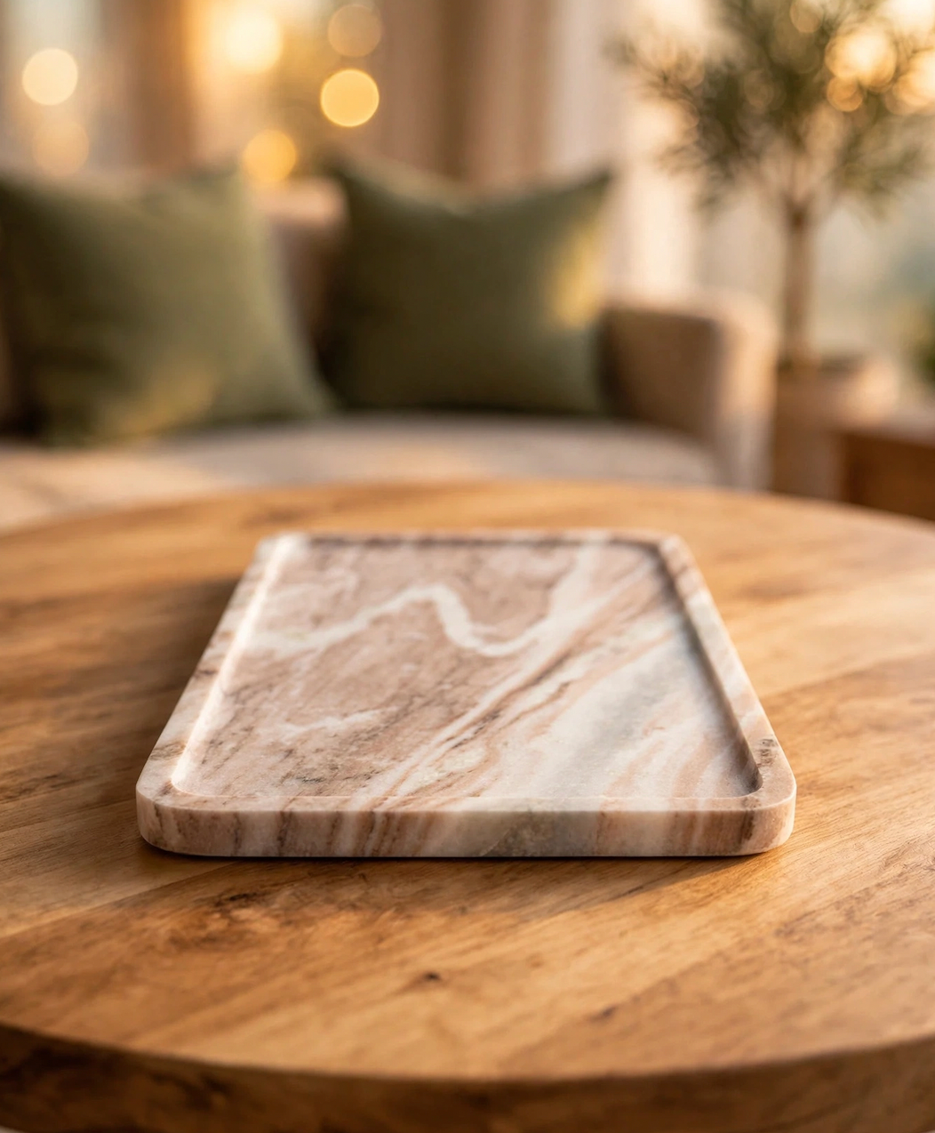 XL Natural Marble Tray